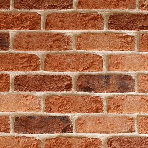 Brick slip exterior finish on a home extension — authentic brick appearance using lightweight clay slips