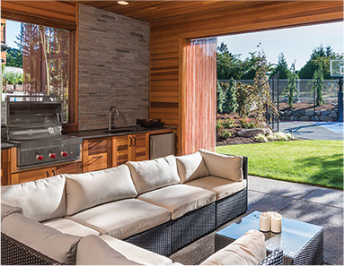 Home leisure room extension with cinema seating, ambient lighting, and acoustic panels — Betta Space