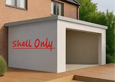 3m × 3m Superstrux™ extension shell — compact rear extension example